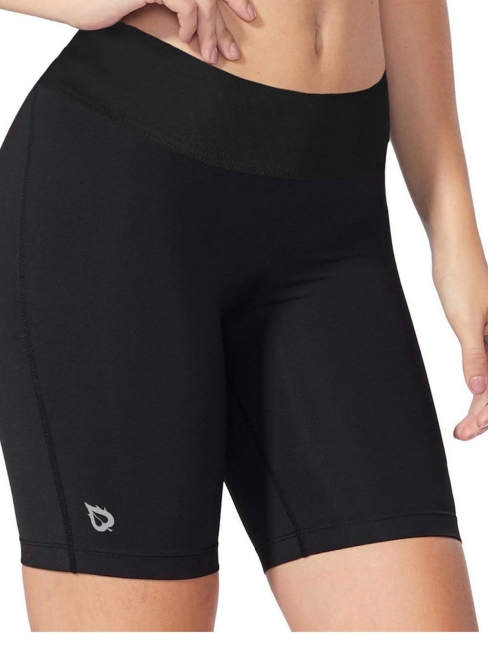 Baleaf Black 7” Cycling Shorts with High Waist